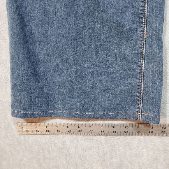 DKNY Jeans Womens 24 Blue Denim Spring Street Wide Leg Flat Front Regular Fit - Picture 7 of 11